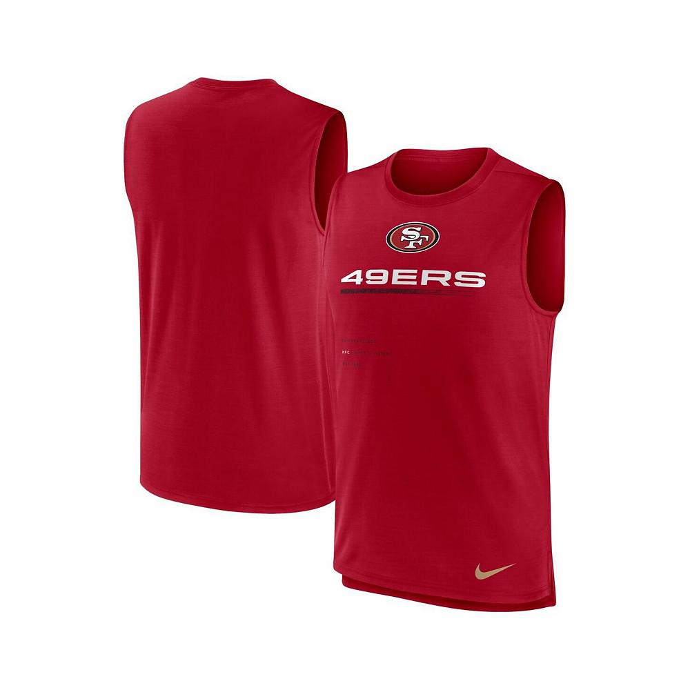 Men's Scarlet San Francisco 49ers Muscle Trainer Tank Top商品第1张图片规格展示