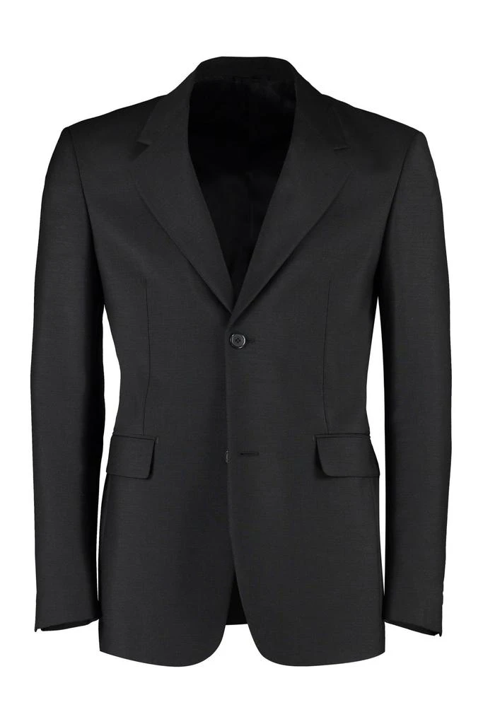 商品Prada|Prada Padded Shoulders Wool And Mohair Blazer - Men,价格¥31380,第1张图片