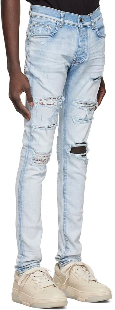 商品AMIRI|Blue Hibiscus Artpatch Jeans,价格¥5685,第2张图片详细描述
