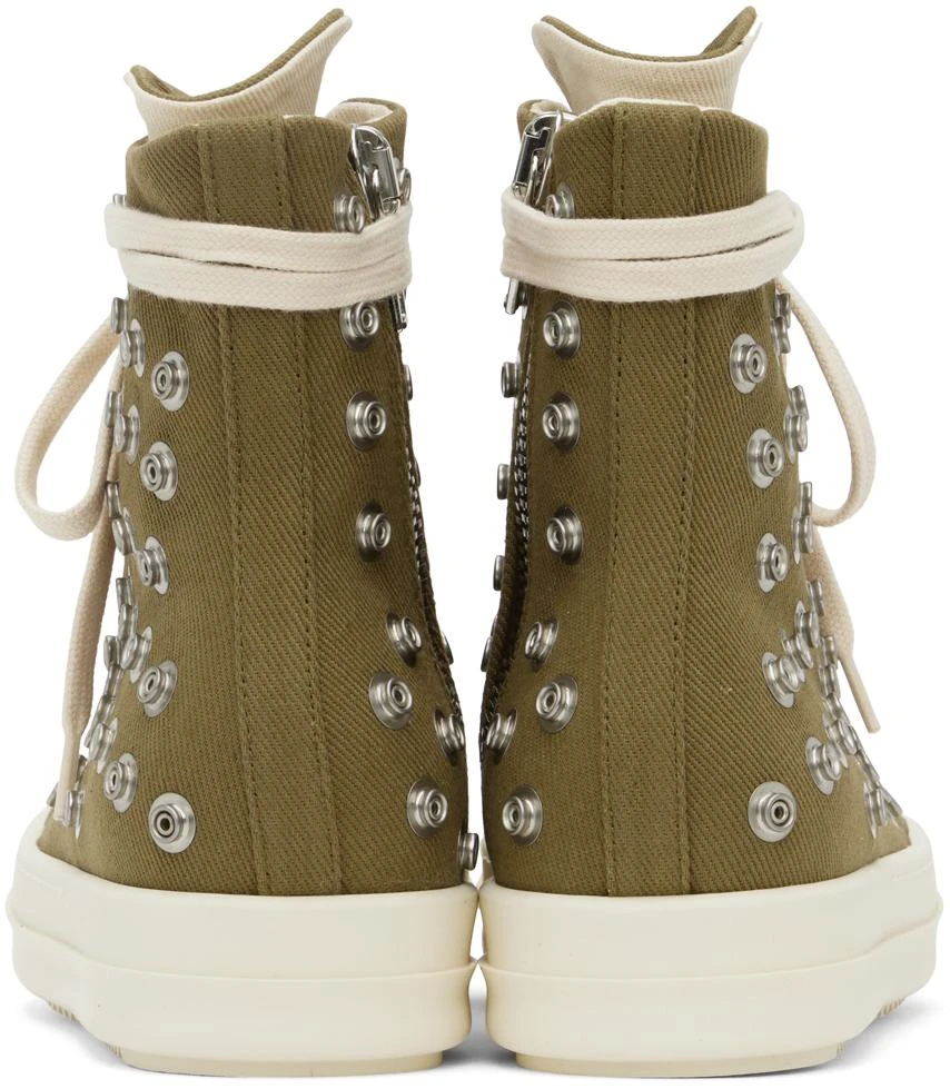 商品Rick Owens|Khaki Rivet Sneakers,价格¥4869,第2张图片详细描述