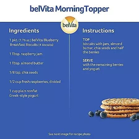 belVita Blueberry Breakfast Biscuits, 4 biscuits per pack, 25 pk. 商品