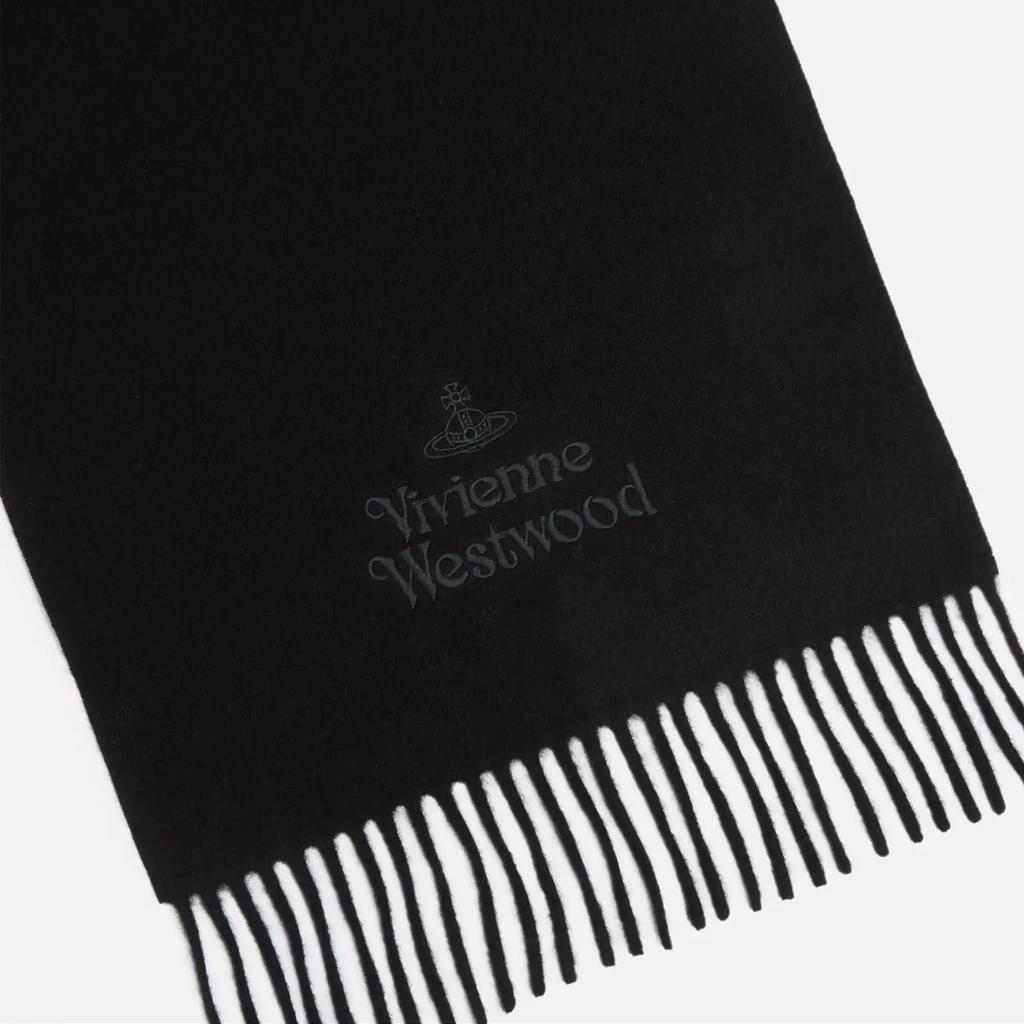 Vivienne Westwood Logo-Embroidered Wool Scarf商品第3张图片规格展示
