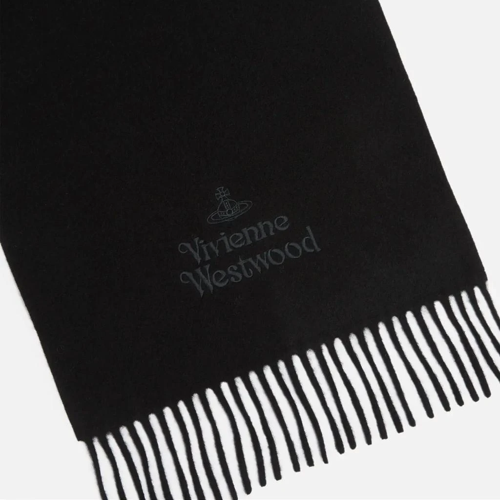 商品Vivienne Westwood|Vivienne Westwood Logo-Embroidered Wool Scarf,价格¥411,第3张图片详细描述