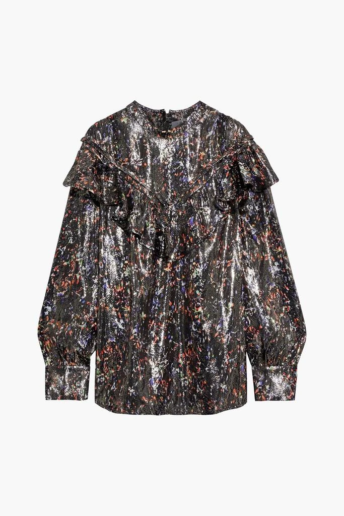 商品IRO|Meysam ruffled printed metallic silk-blend blouse,价格¥682,第3张图片详细描述