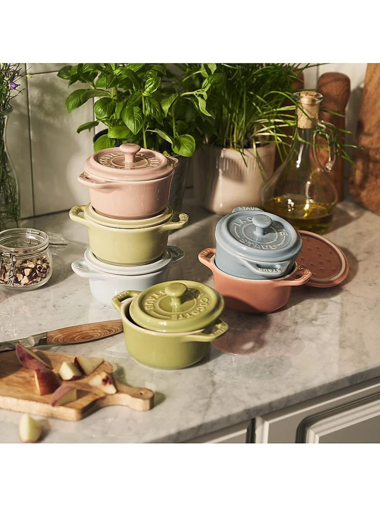 商品Staub|Ceramic 6 Piece Mini Round Cocotte Set,价格¥1033,第2张图片详细描述