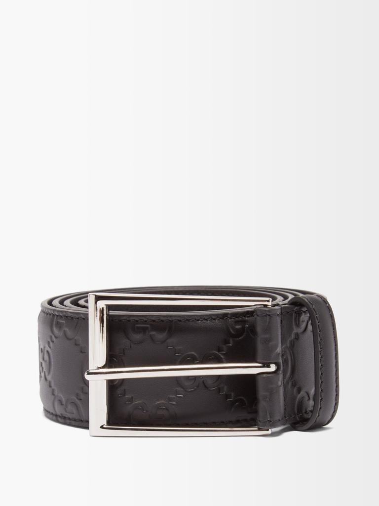 商品Gucci|GG-debossed leather belt,价格¥2574,第1张图片