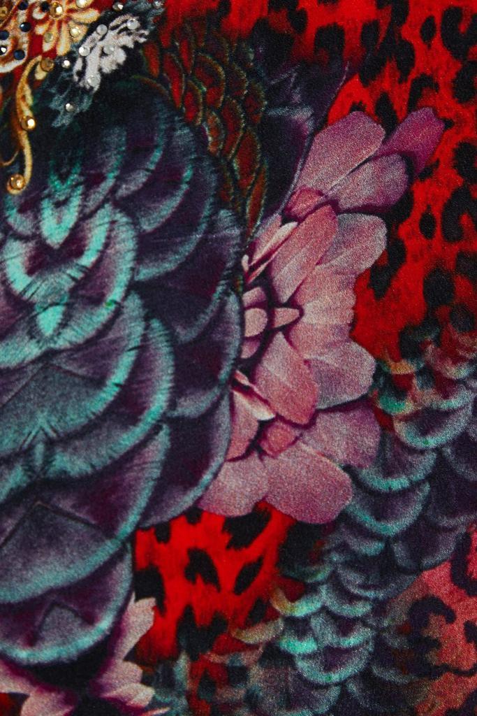 商品Camilla|One-shoulder embellished printed silk crepe de chine playsuit,价格¥2365,第4张图片详细描述