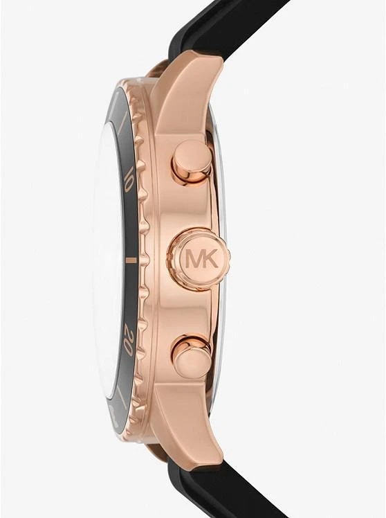 商品Michael Kors|Oversized Cunningham Rose Gold-Tone and Silicone Watch,价格¥1195,第2张图片详细描述