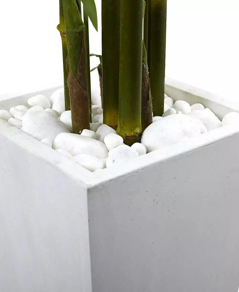 5' Bamboo UV-Resistant Indoor/Outdoor Artificial Tree with White Planter 商品