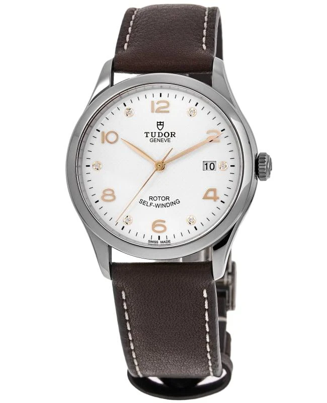 商品Tudor|Tudor 1926 39mm White Diamond Dial Leather Strap Men's Watch M91550-0014,价格¥17451,第1张图片