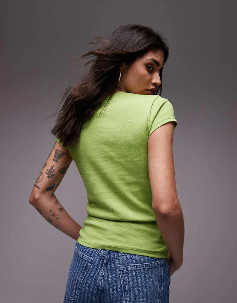 商品Topshop|Topshop everyday tee in bright green,价格¥104,第3张图片详细描述