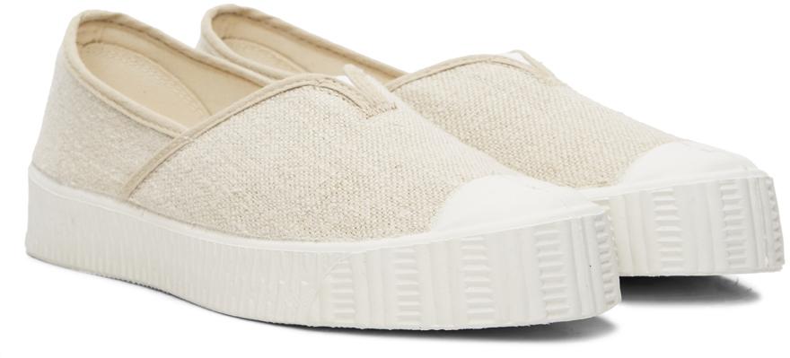 Beige Special V Slip-On Sneakers商品第4张图片规格展示