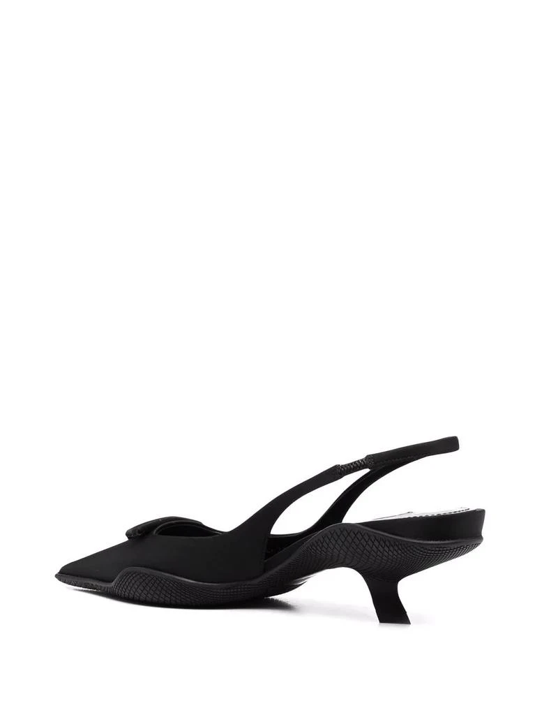商品Prada|PRADA triangle logo plaque slingback pumps,价格¥6041,第4张图片详细描述