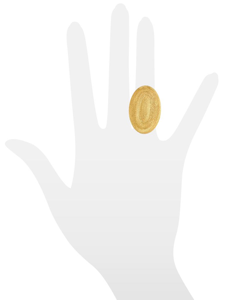 金银色刻纹椭圆形戒指商品第4张图片规格展示