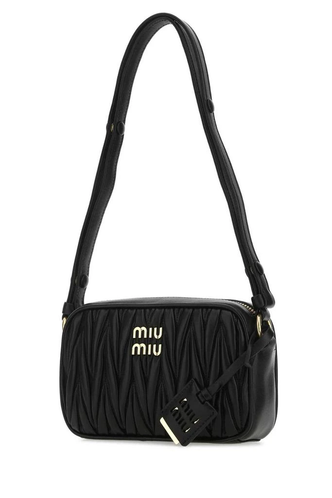 商品Miu Miu|Miu Miu Matelassé Logo-Plaque Shoulder Bag,价格¥13227,第3张图片详细描述