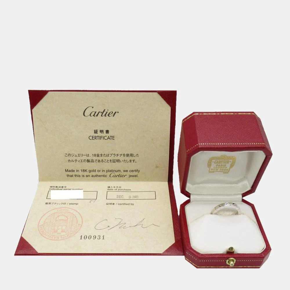 Cartier Lanieres Wedding Band 18K White Gold Ring EU 51 商品