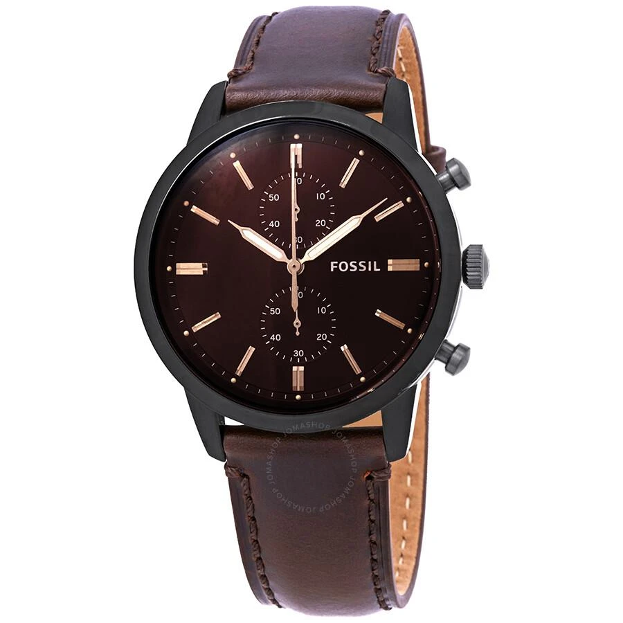 商品Fossil|Townsman Chronograph Brown Satin Dial Men's Watch FS5437,价格¥662,第1张图片