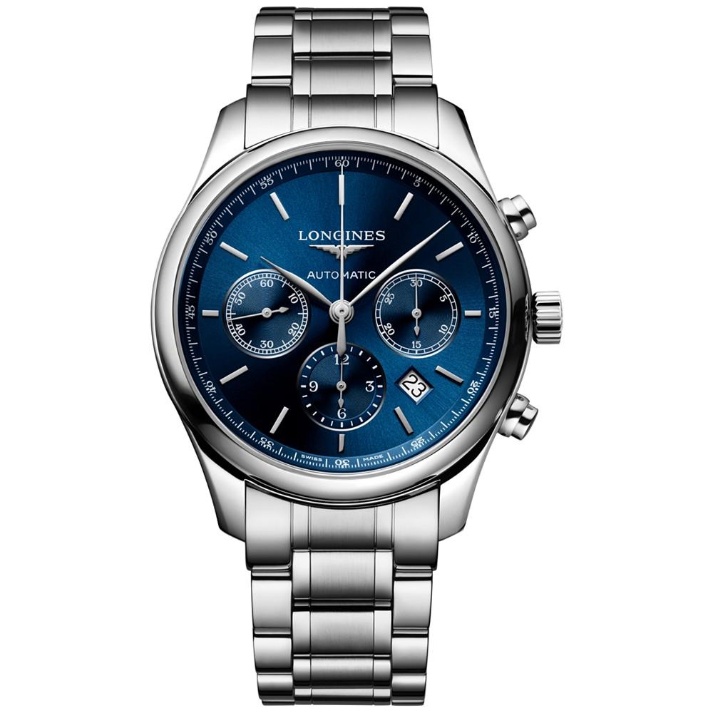 Men's Swiss Automatic Chronograph Master Stainless Steel Bracelet Watch 42mm商品第1张图片规格展示