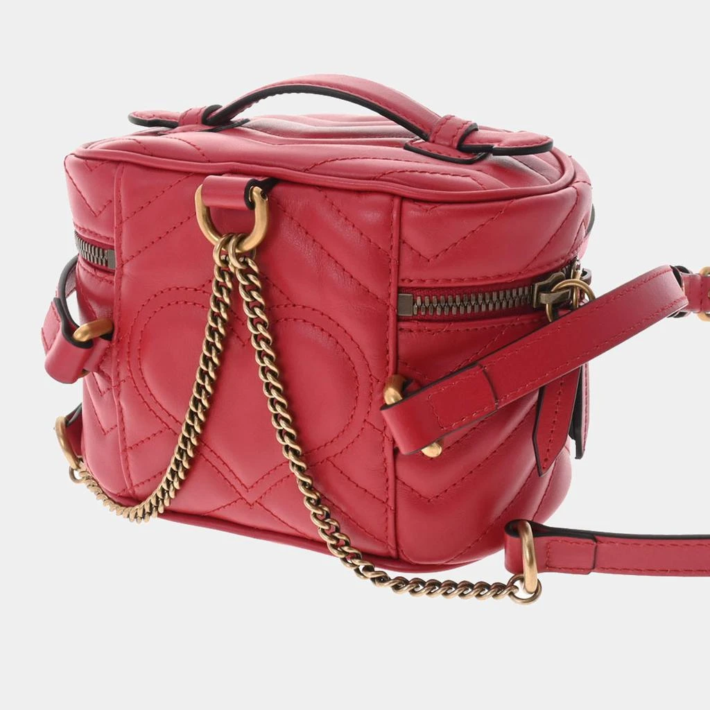 商品[二手商品] Gucci|Gucci Red Leather Red leather GG  Marmont Vanity Backpack,价格¥8318,第2张图片详细描述