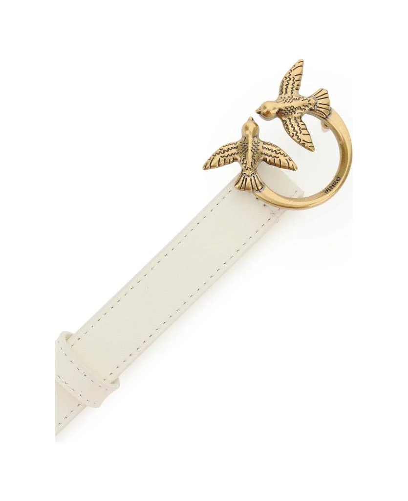 商品PINKO|Love Birds Leather Thin Belt,价格¥770,第3张图片详细描述