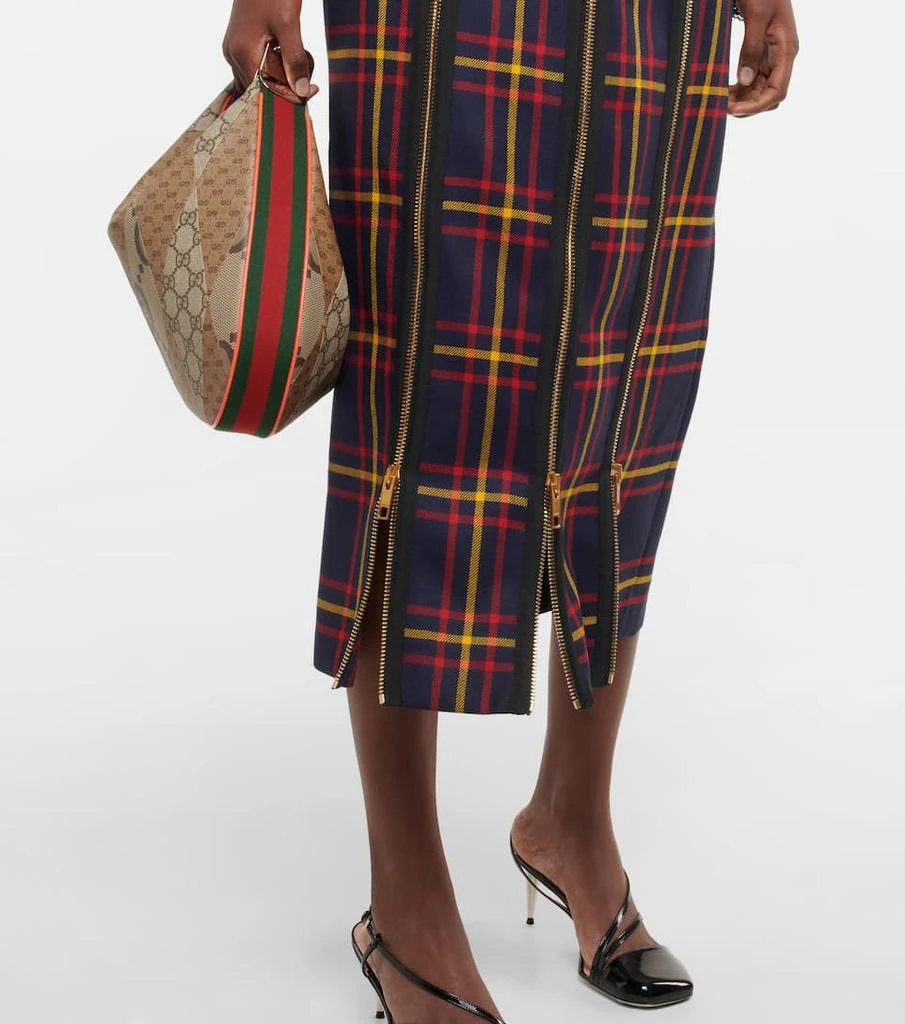 商品Gucci|Checked wool midi skirt,价格¥21483,第5张图片详细描述