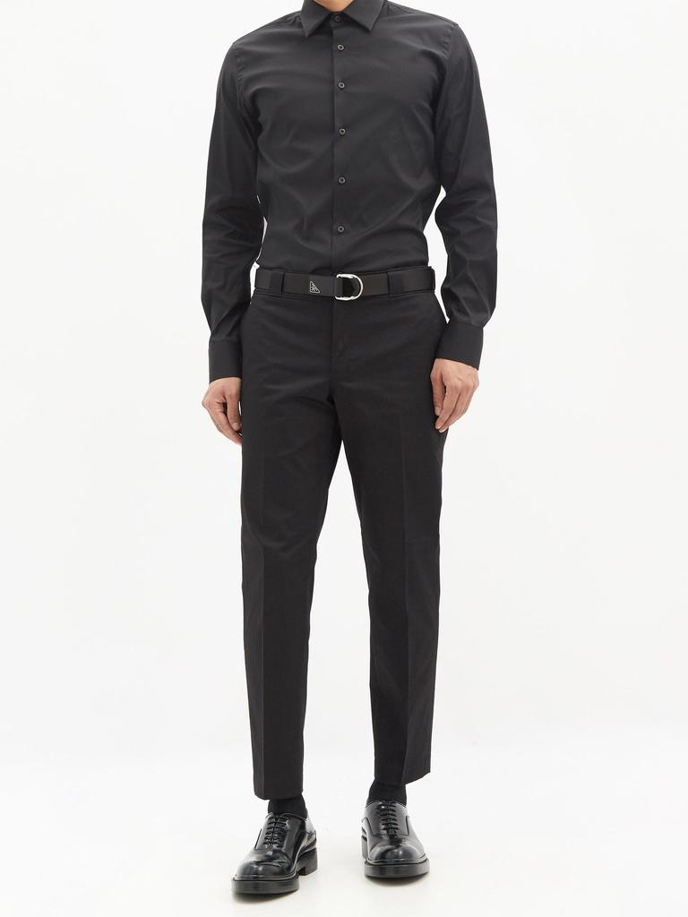 商品Prada|Cotton-blend poplin shirt,价格¥3681,第4张图片详细描述