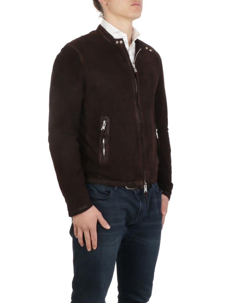 商品THE JACK LEATHERS|The Jack Leathers Men's  Brown Leather Outerwear Jacket,价格¥3523,第4张图片详细描述