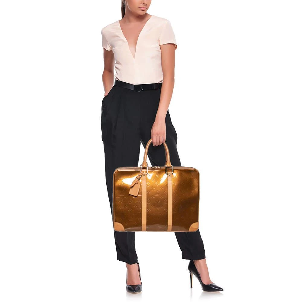 商品[二手商品] Louis Vuitton|Louis Vuitton Bronze Monogram Vernis Vandam Briefcase,价格¥4596,第2张图片详细描述