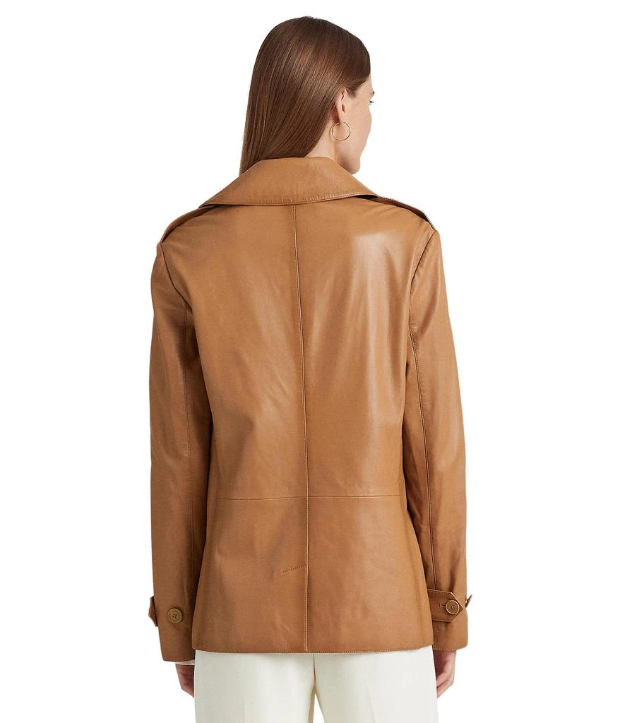 商品Ralph Lauren|Double-Breasted Nappa Leather Coat,价格¥5958,第2张图片详细描述