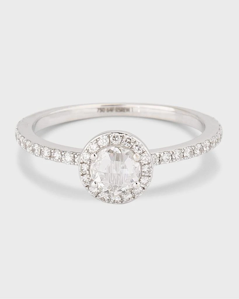 商品64 Facets|Scallop 18K White Gold Rose Cut and Brilliant Diamond Scallop Solitaire Ring, Size 6,价格¥15314,第1张图片