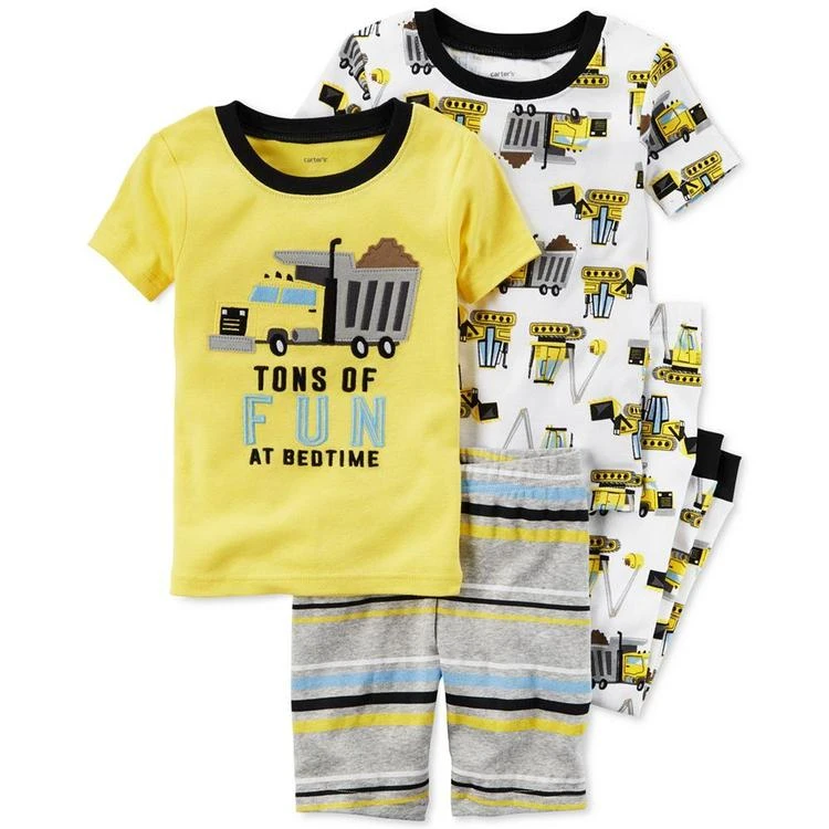 商品Carter's|男婴4-Pc. Tons of Fun Pajama Set, Baby Boys (0-24 months),价格¥72,第1张图片