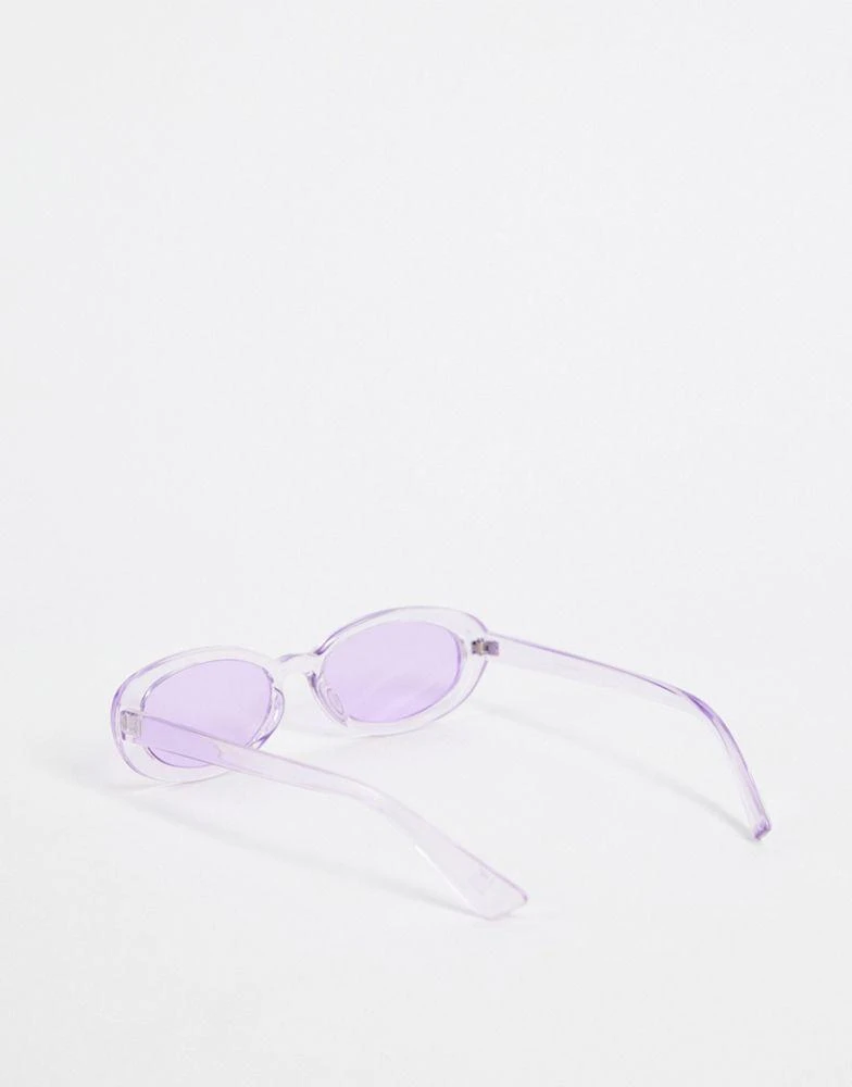 商品ASOS|ASOS DESIGN 90's oval sunglasses in purple - PURPLE,价格¥75,第2张图片详细描述