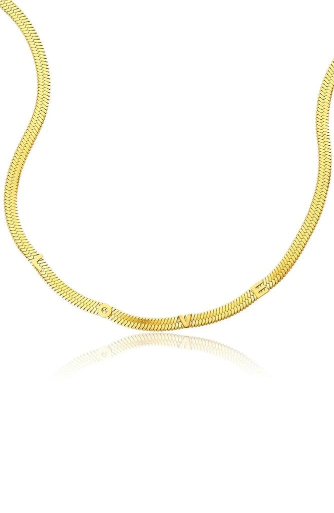 商品ADORNIA|14K Gold Plated Love Snake Chain Necklace,价格¥165,第1张图片