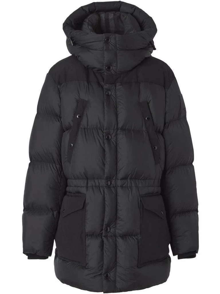 商品Burberry|BURBERRY logo appliqué nylon puffer coat,价格¥7331,第1张图片