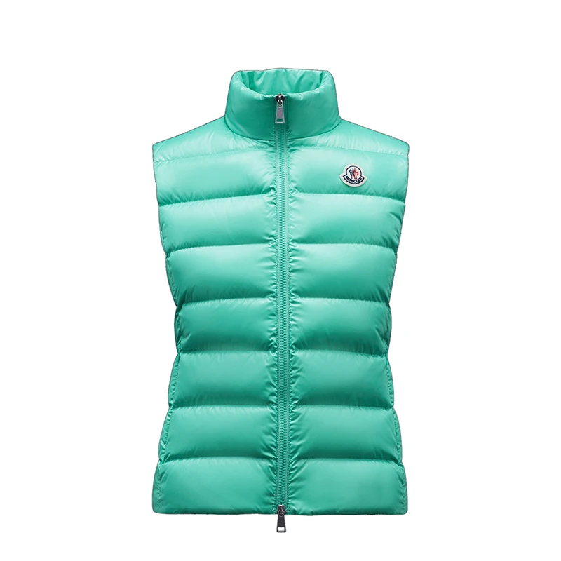 商品Moncler|Moncler/蒙克莱 22年秋冬新款 Ghany系列 女士玉绿色无袖羽绒服马甲H20931A525006895081B,价格¥5845,第1张图片