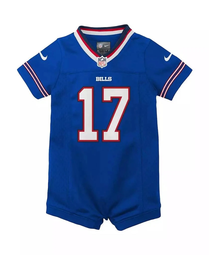 商品NIKE|Newborn and Infant Girls and Boys Josh Allen Royal Buffalo Bills Romper Jersey,价格¥281,第3张图片详细描述