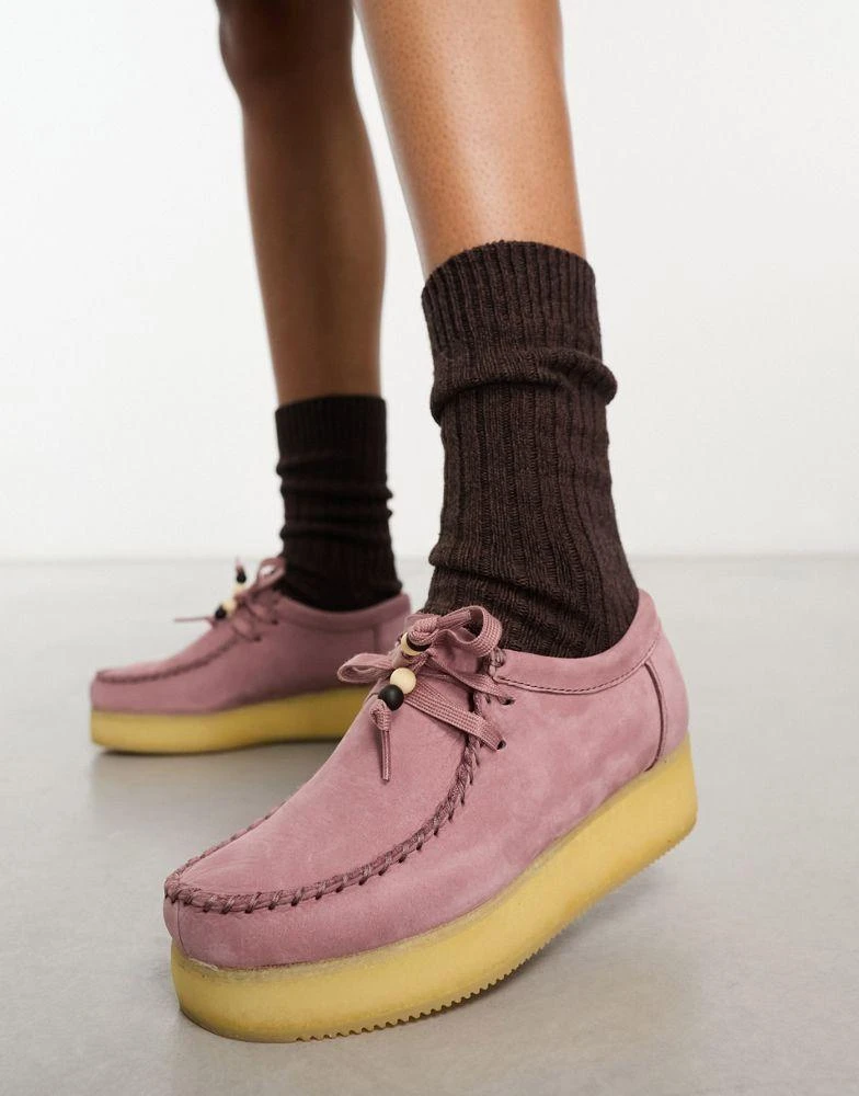 商品Clarks|Clarks Originals Wallabee shoes in dusty pink,价格¥808,第4张图片详细描述