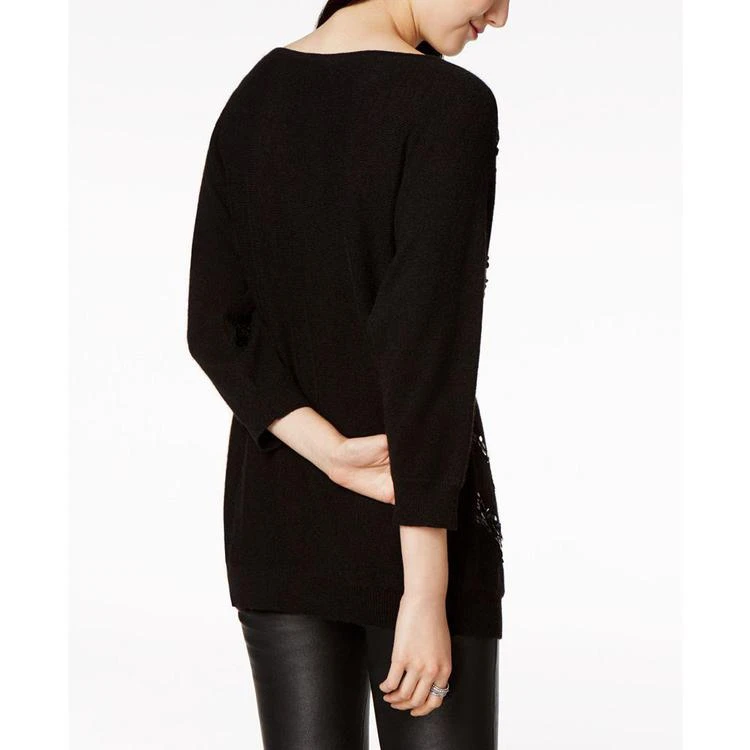 商品Charter Club|Sequin-Trim Cashmere Sweater, Created for Macy's,价格¥1340,第3张图片详细描述