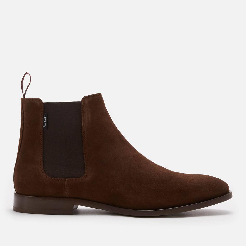 商品Paul Smith|PS Paul Smith Men's Gerald Suede Chelsea Boots - Dark Brown,价格¥2069,第1张图片