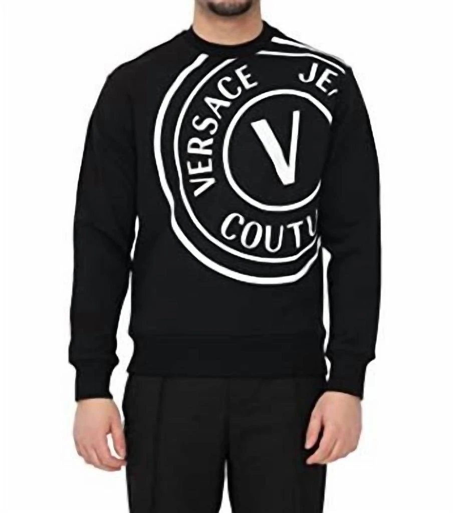 商品Versace|Men Crew Neck Long Sleeve Pullover Sweatshirt In Black,价格¥2201,第1张图片