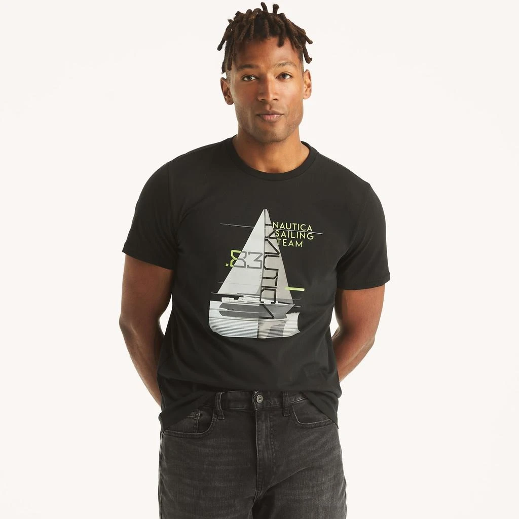 商品Nautica|Mens Sailing Team 83 Graphic T-Shirt,价格¥118,第1张图片