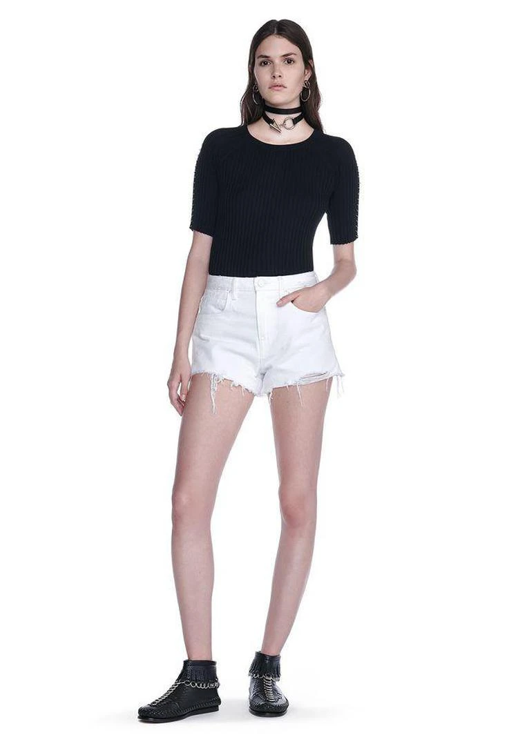 商品Alexander Wang|BITE CUT-OFF DENIM SHORTS,价格¥678,第1张图片