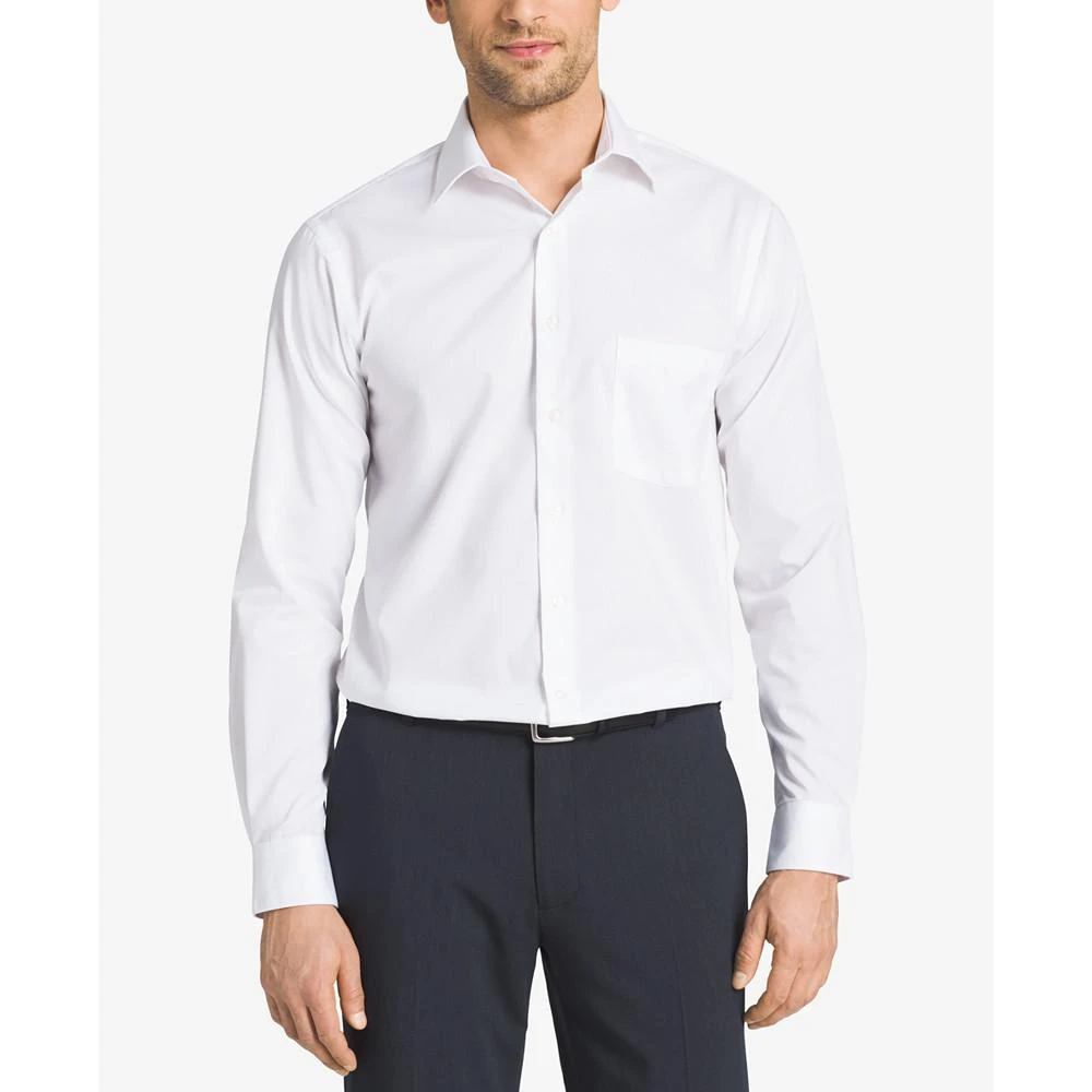 商品Van Heusen|Big and Tall Classic-Fit Solid Herringbone Dress Shirt,价格¥260,第3张图片详细描述