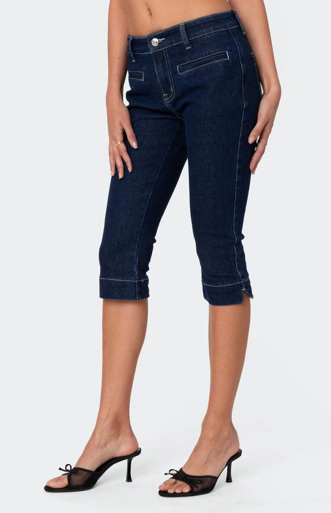 商品Edikted|Contrast Stitch Capri Jeans,价格¥536,第4张图片详细描述