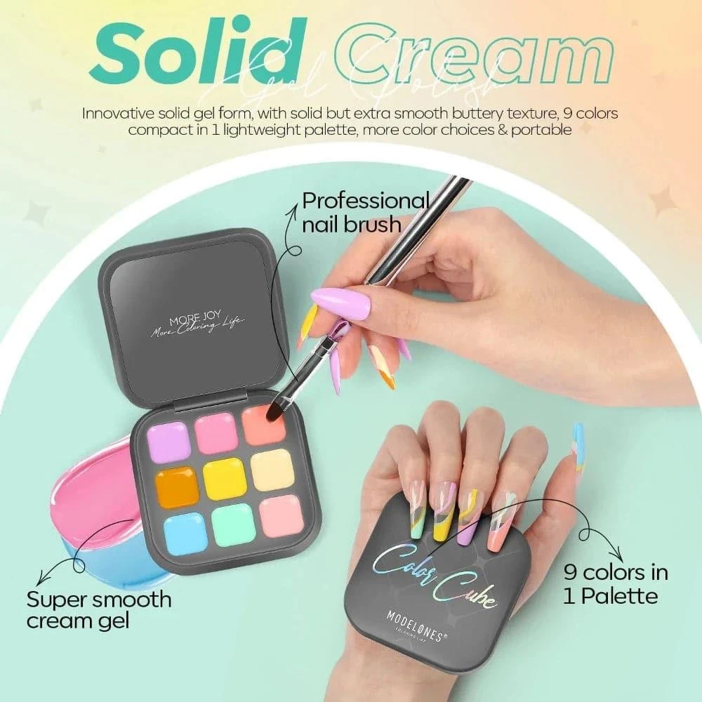 商品[国内直发] MODELONES.com|All About Wagashi - 9 Shades Solid Cream Gel Polish Color Cube,价格¥81,第3张图片详细描述