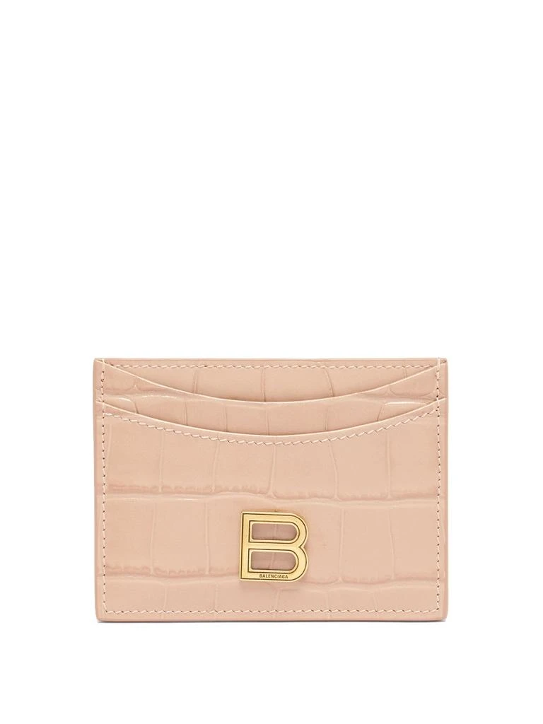 商品Balenciaga|Hourglass croc-embossed leather cardholder,价格¥2085,第1张图片