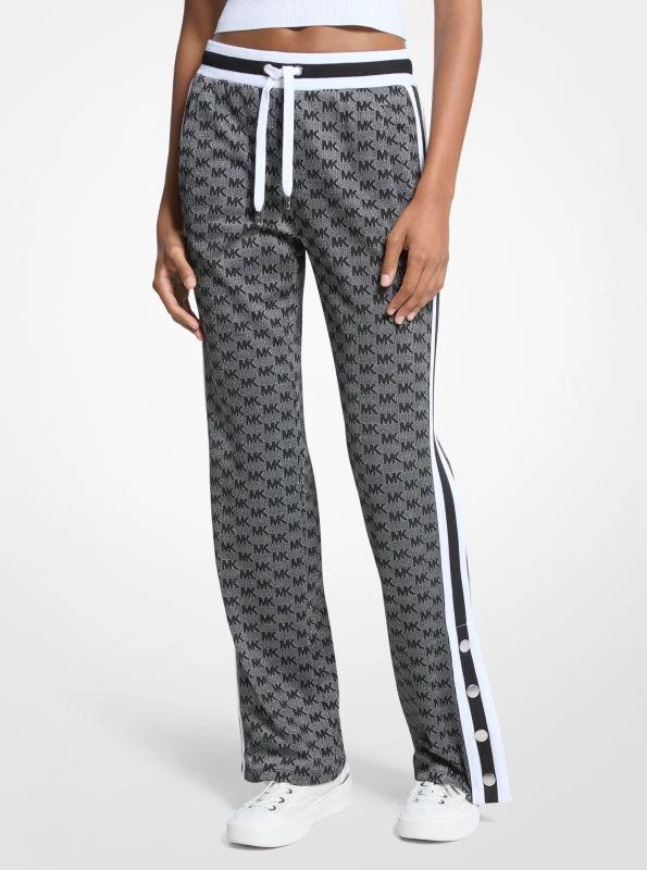商品Michael Kors|Logo Print Metallic Stretch Knit Track Pants,价格¥719,第1张图片