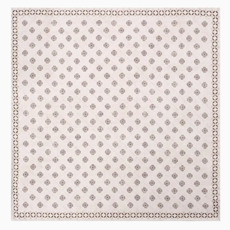 商品Brunello Cucinelli|Sand-colour pocket handkerchief with geometric print,价格¥1771,第2张图片详细描述