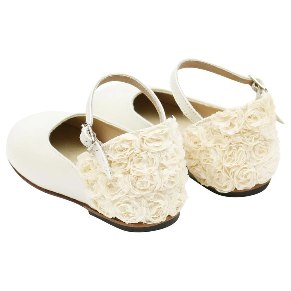 商品Babywalker|Ivory Flower Detail Shoes,价格¥391,第3张图片详细描述