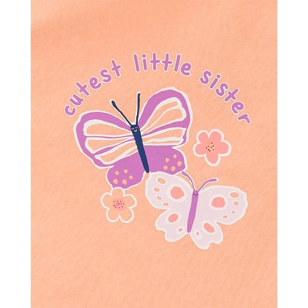 商品Carter's|Baby Girls Little Sister Butterfly Bodysuit and Pants, 2 Piece Set,价格¥90,第2张图片详细描述